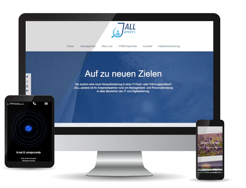 Webseite und Webshop für alle Endgeräte optimiert